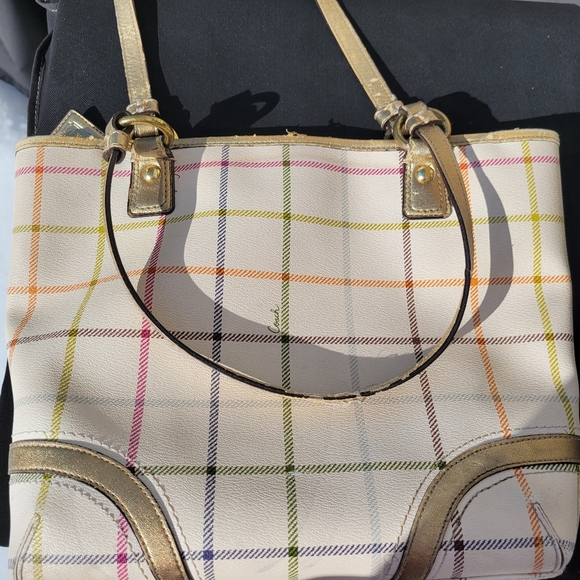 Coach Peyton Tattersall Tote ~ Well-Loved ~ Needs TLC ~ Hang Tag FINAL PRICE! - Picture 5 of 16